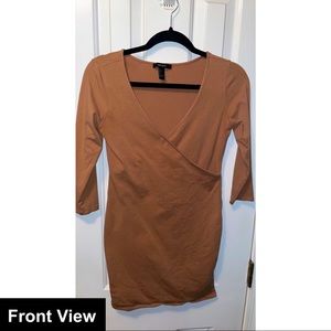 Tan Mini Dress Bodycon